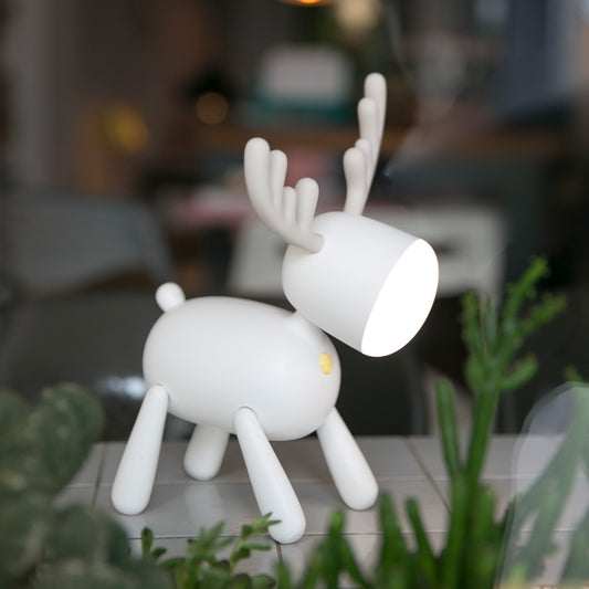 Led Usb Charging Elk Night Light Charging Cute Deer Atmosphere Light Intelligent Timing Lovely reading light table lamp Gift