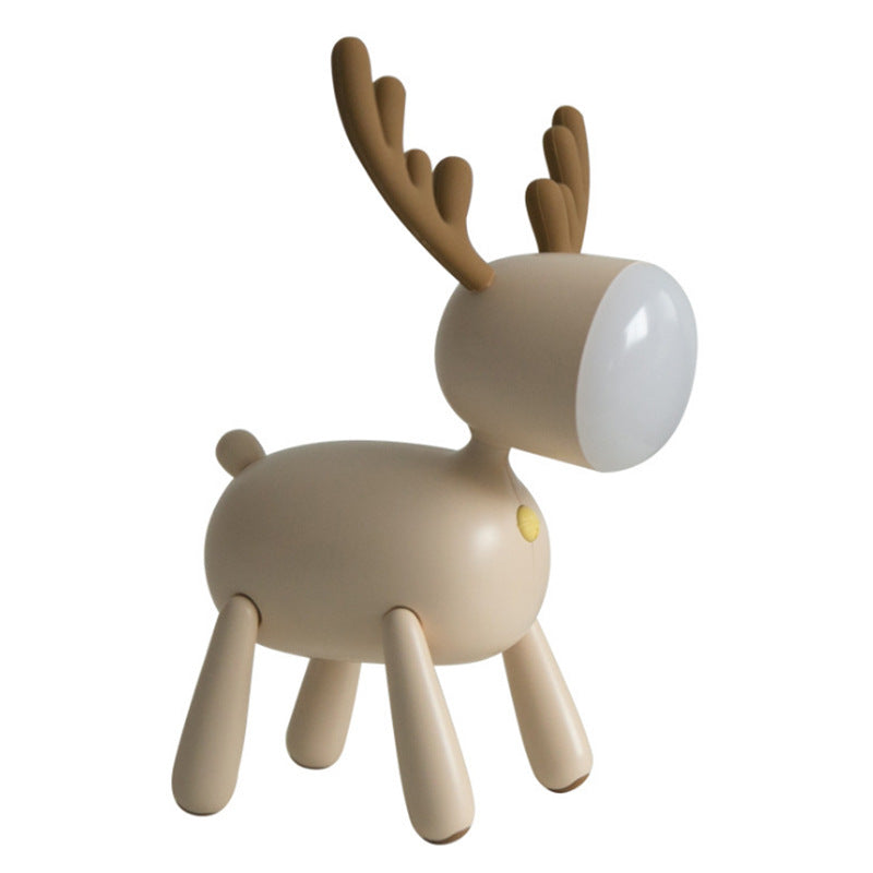 Led Usb Charging Elk Night Light Charging Cute Deer Atmosphere Light Intelligent Timing Lovely reading light table lamp Gift