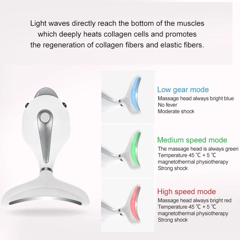 Neck massager to remove neck lines, small dolphin beauty instrument, micro-current home neck rejuvenation instrument, neck care instrument