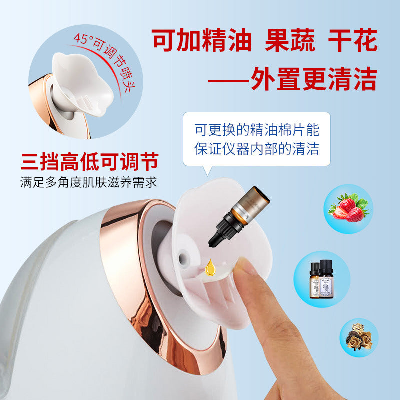 Foreign trade cross-border customized facial steamer, household moisturizing device, facial humidification sprayer, facial steamer, beauty instrument, facial steamer